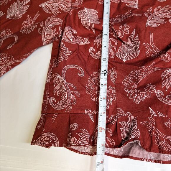 Anthropologie x Mare Mare Teresita Red Cotton One Shoulder Cropped Top, size M - Picture 7 of 8